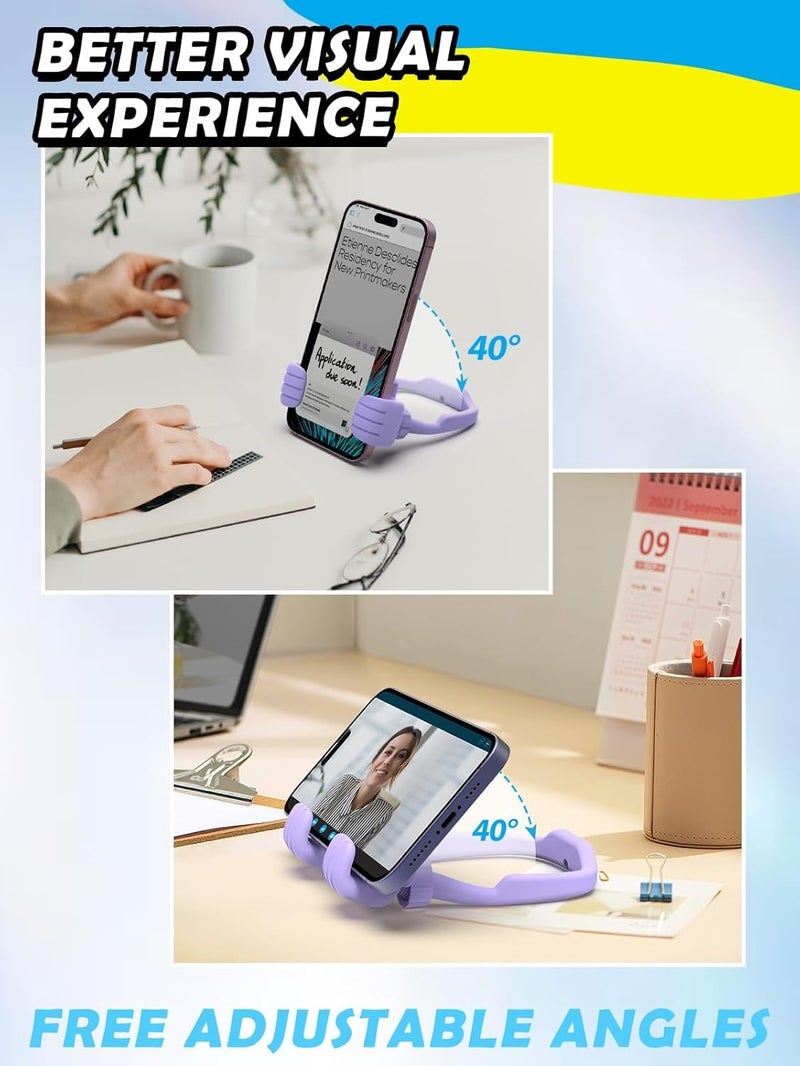CALDEVER Stocking Stuffers for Teens Girls Boys Adults Cell Phone Stand: UPGRADE Adjustable Thumbs Up Lazy Phone Holder for Desk Cool Gadgets Fun Birthday Gift Ideas for Kids Teenager Women Gifts for Christmas - Image 4